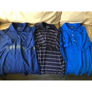 Nike Golf/PGA Tour Dri Fit Golf Polo Bundle Small